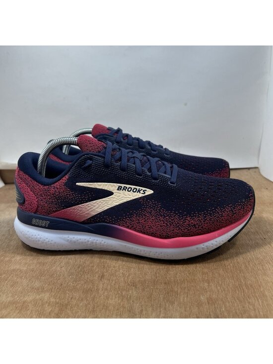 Brooks Shoes - Brooks Ghost 16 Womens Size 10 2E Wide Blue Pink Athletic Running Shoes Sneaker